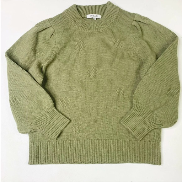 Madewell Sweaters - Madewell Eaton Puff Sleeve Cotton & Merino Sweater